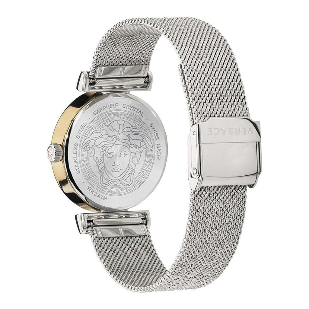 Versace Meander Blue Dial Silver Mesh Bracelet Watch for Women - VELW00520 Buy Now By Versace