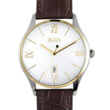 Hugo Boss Classic White Dial Brown Leather Strap Watch for Men - 1513486 Buy Now By Hugo Boss