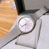 Calvin Klein Minimal White Dial Silver Mesh Bracelet Watch for Women - K3M52152 Buy Now By Calvin Klein