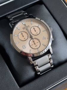 Hugo Boss Spirit Chronograph Grey Dial Grey Steel Strap Watch for Men - 1513695 Buy Now By Hugo Boss