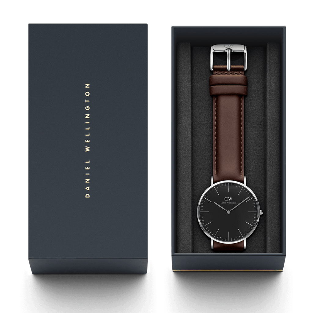 Daniel Wellington Classic Bristol Black Dial Brown Leather Strap Watch For Men - DW00100143 Buy Now By Daniel Wellington
