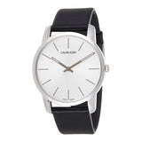 Calvin Klein City White Dial Black Leather Strap Watch For Men - K2G211C6 Buy Now By Calvin Klein