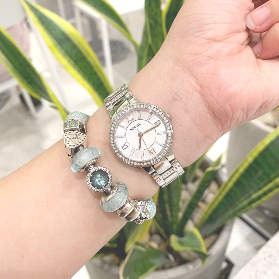 Fossil Virginia Silver Dial Silver Steel Strap Watch for Women - ES3282 Buy Now By Fossil