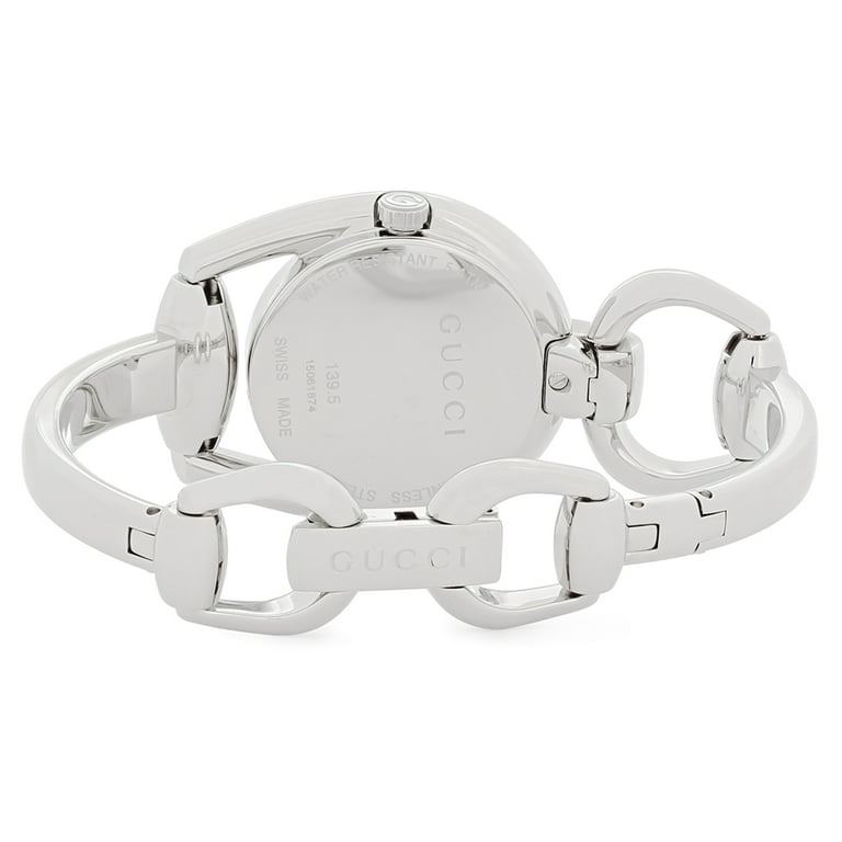 Gucci Horsebit Collection Diamonds Mother of Pearl White Dial Silver Steel Strap Watch For Women - YA139504 Buy Now By Gucci