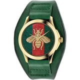 Gucci G Timeless Red Green Dial Green Leather Strap Watch For Women - YA126545 Buy Now By Gucci