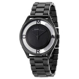 Marc Jacobs Tether Transparent Black Dial Black Steel Strap Watch for Women - MBM3415 Buy Now By Marc Jacobs