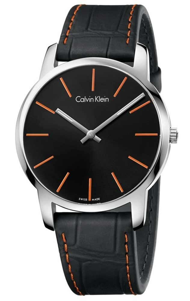 Calvin Klein City Black Dial Black Leather Strap Watch for Men - K2G211C1 Buy Now By Calvin Klein