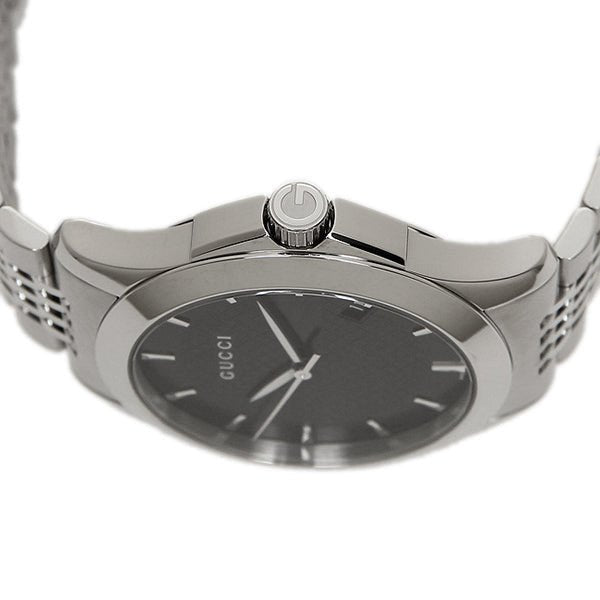 Gucci G Timeless Black Dial Silver Steel Strap Watch For Men - YA126402 Buy Now By Gucci