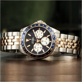 Guess Odyssey Blue Dial Two Tone Steel Strap Watch For Men - W1107G3 Buy Now By Guess