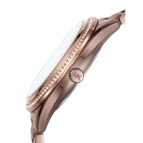 Michael Kors Lauryn Rose Gold Dial Brown Steel Strap Watch for Women - MK3757 Buy Now By Michael Kors