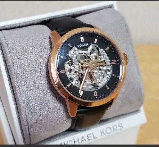 Fossil Townsman Automatic Skeleton Black Dial Black Leather Strap Watch for Men - ME3084 Buy Now By Fossil