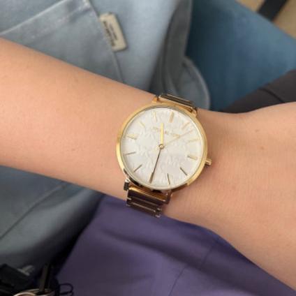 Michael Kors Addyson Three-Hand White Dial Gold Steel Strap Watch for Women - MK4712 Buy Now By Michael Kors