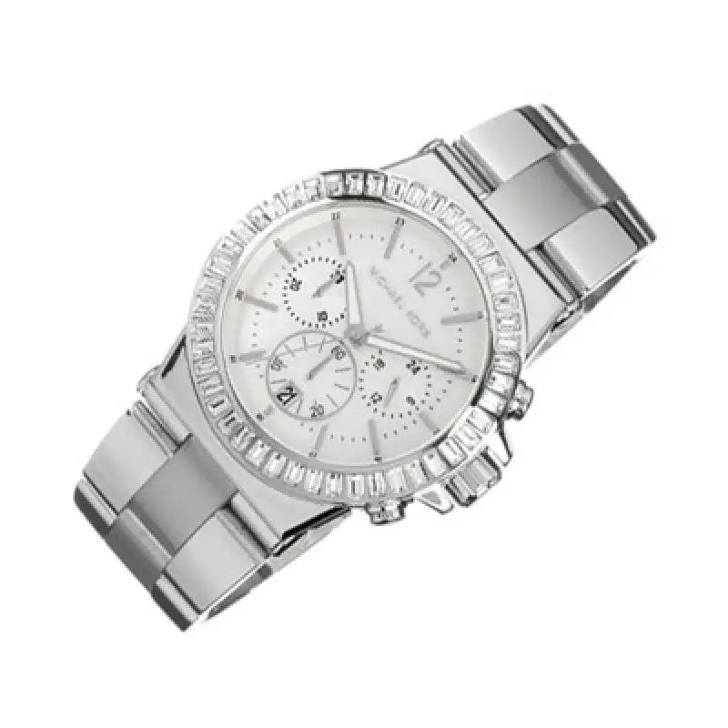 Michael Kors Dylan Glitz Chronograph White Dial Silver Steel Strap Watch For Women - MK5411 Buy Now By Michael Kors