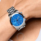 Michael Kors Runway Stop Hunger Blue Dial Silver Steel Strap Watch for Women - MK7427 Buy Now By Michael Kors