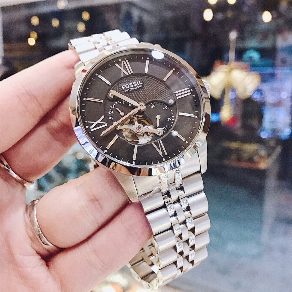 Fossil Townsman Black Dial Silver Steel Strap Watch for Men - ME3107 Buy Now By Fossil