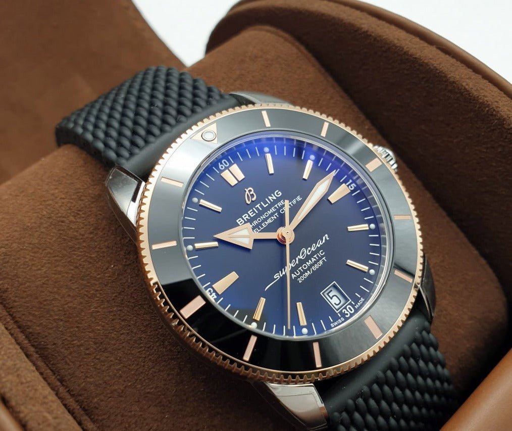 Breitling Superocean Heritage II B20 42mm Black Dial Black Mesh Bracelet Mens Watch - UB2010121B1S1 Buy Now By Breitling