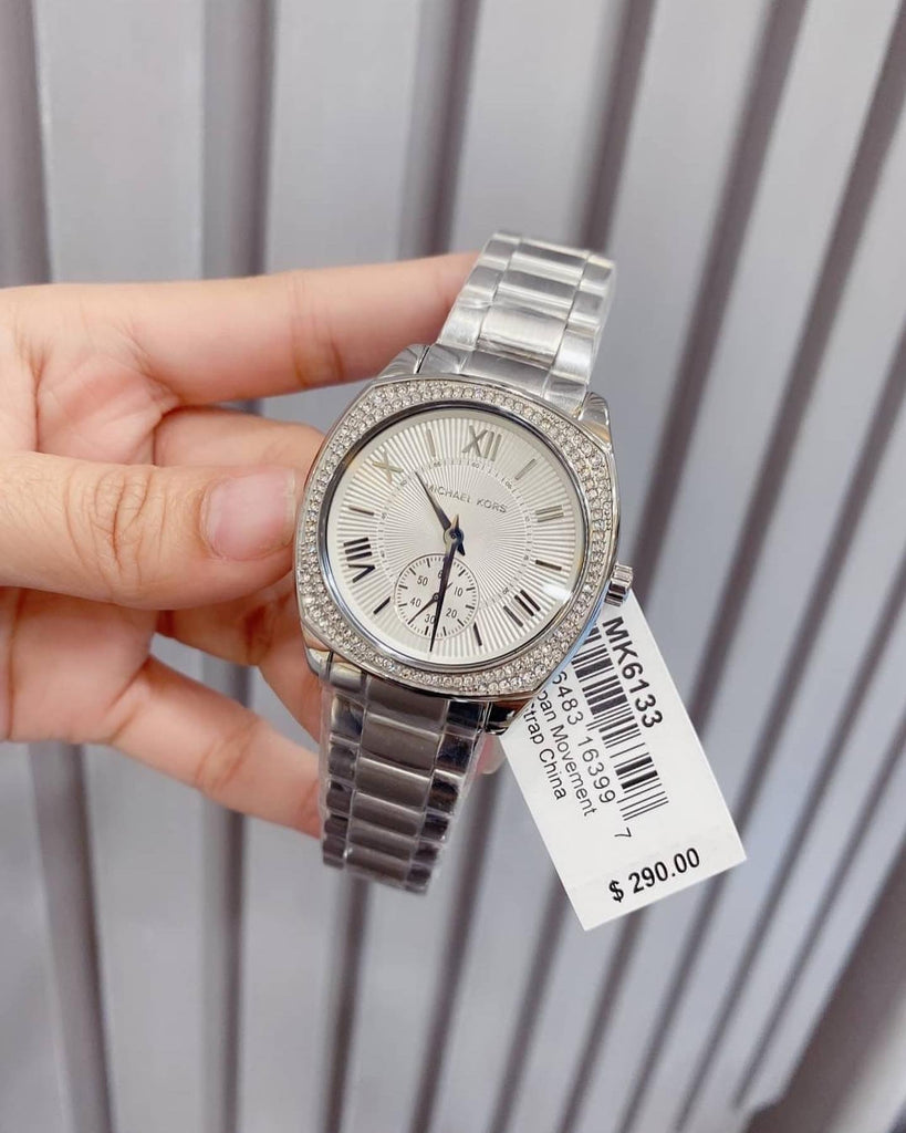 Michael Kors Bryn Quartz Silver Dial Silver Steel Strap Watch For Women - MK6133 Buy Now By Michael Kors