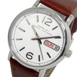 Marc Jacobs Fergus White Dial Brown Leather Strap Watch for Women - MBM8649 Buy Now By Marc Jacobs