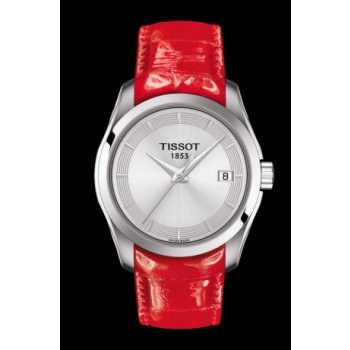 Tissot Couturier Lady Silver Dial Red Leather Strap Watch for Women - T035.210.16.031.01 Buy Now By Tissot