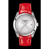 Tissot Couturier Lady Silver Dial Red Leather Strap Watch for Women - T035.210.16.031.01 Buy Now By Tissot