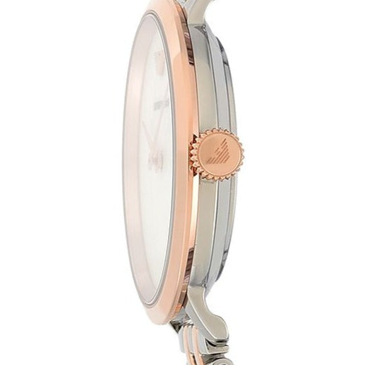 Emporio Armani Modern Slim Analog Mother of Pearl Dial Two Tone Steel Strap Watch For Women - AR11157 Buy Now By Emporio Armani