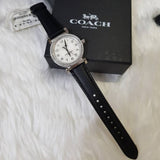 Coach Madison White Dial Black Leather Strap Watch for Women - 14502399 Buy Now By Coach