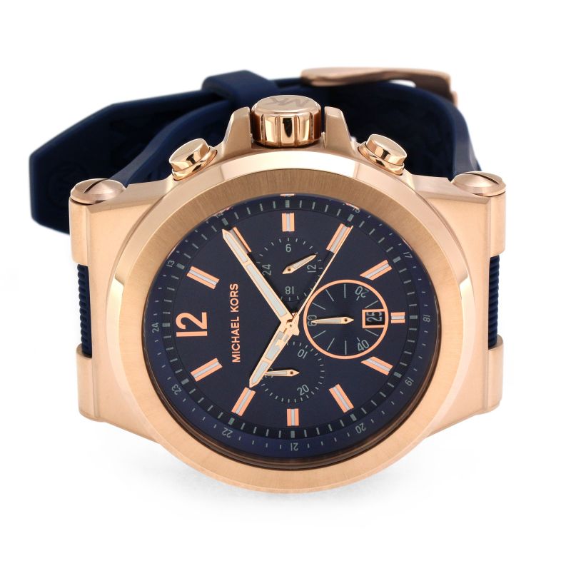 Michael Kors Dylan Blue Dial Blue Rubber Strap Watch for Men - MK8295 Buy Now By Michael Kors