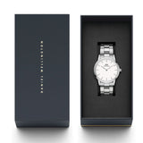 Daniel Wellington Iconic Link White Dial Silver Steel Strap Watch For Women - DW00100207 Buy Now By Daniel Wellington