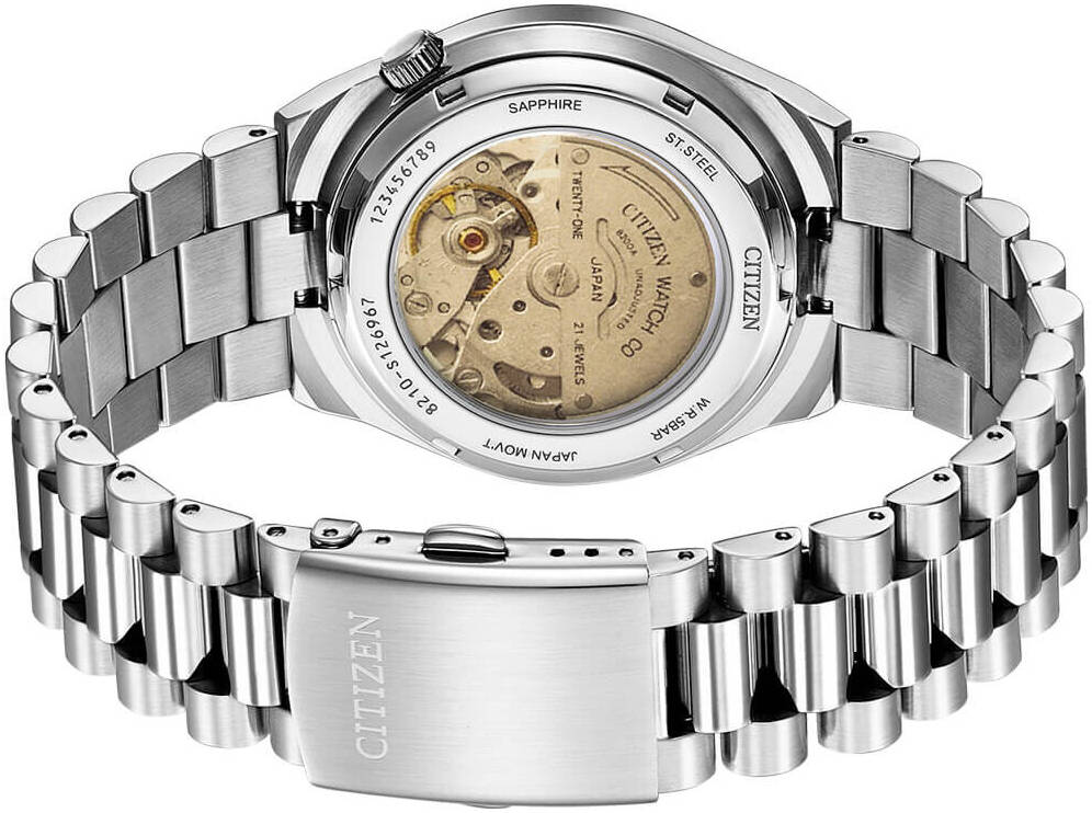 Citizen x Pantone Automatic Peaceful Green Dial Silver Steel Strap Watch For Men - NJ0158-89Z Buy Now By Citizen