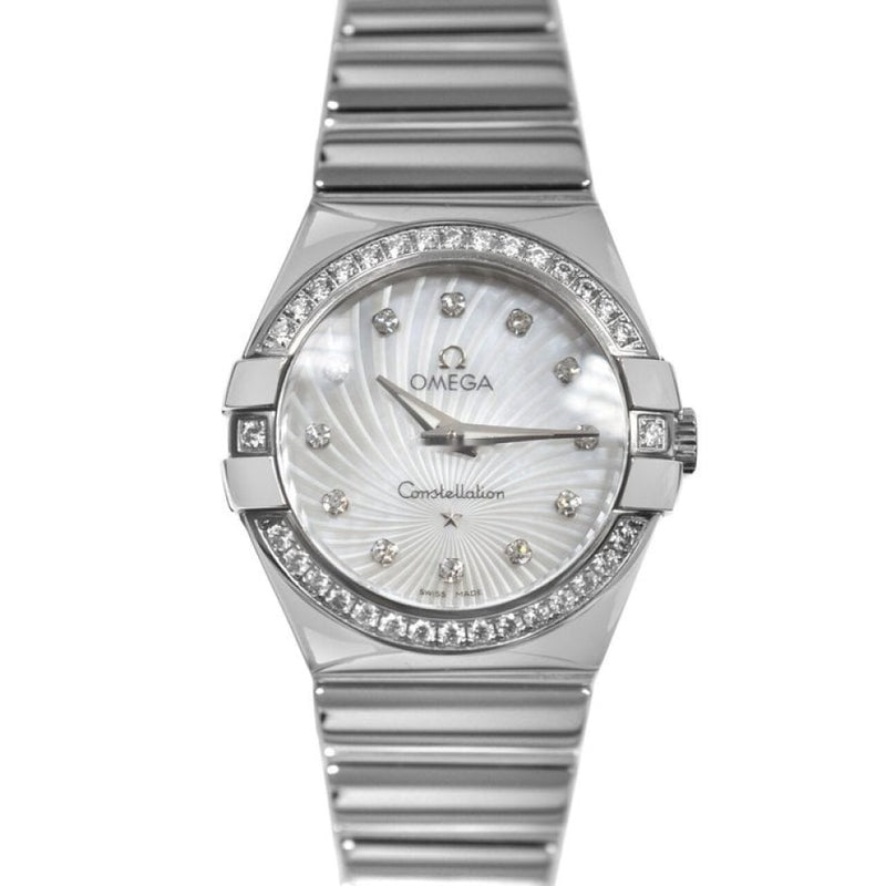 Omega Constellation Quartz Diamonds Silver Dial Silver Steel Strap Watch for Women - 123.15.27.60.55.004 Buy Now By Omega
