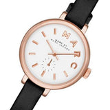 Marc Jacobs Sally White Dial Black Leather Strap Watch for Women - MBM1352 Buy Now By Marc Jacobs