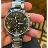 Tissot T Classic Chrono XL Black Dial Silver Steel Strap Watch For Men - T116.617.11.057.01 Buy Now By Tissot