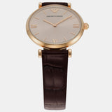 Emporio Armani Classic Quartz Pink Dial Brown Leather Strap Watch For Women - AR1911 Buy Now By Emporio Armani
