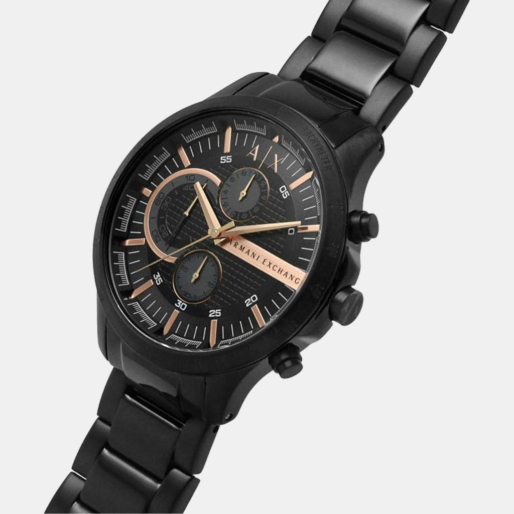 Armani Exchange Chronograph Black Dial Black Steel Strap Watch For Men - AX2429 Buy Now By Armani Exchange