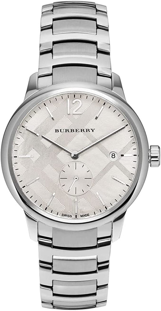 Burberry The Classic Silver Dial Silver Steel Strap Watch for Men - BU10004 Buy Now By Burberry