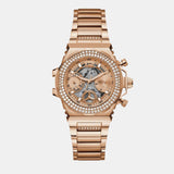 Guess Fusion Chronograph Rose Gold Dial Rose Gold Steel Strap Watch for Women - GW0552L3 Buy Now By Guess