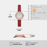 Emporio Armani Two-Hand Analog White Dial Red Leather Strap Watch For Women - AR11532 Buy Now By Emporio Armani
