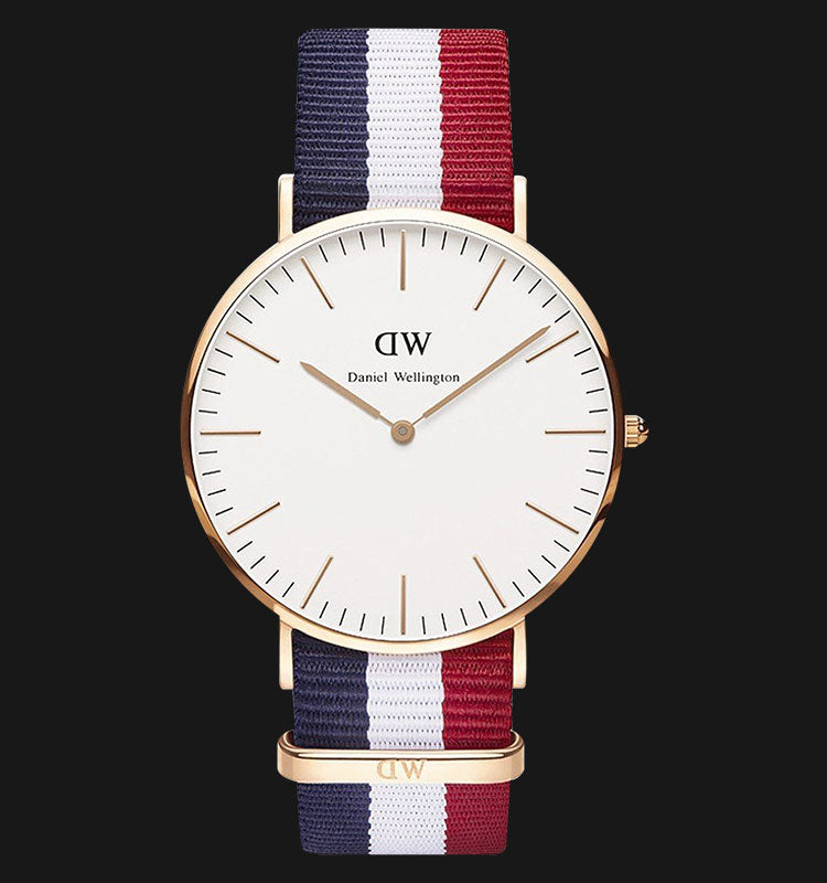 Daniel Wellington Classic Cambridge White Dial Two Tone NATO Strap Watch For Men - DW00100003 Buy Now By Daniel Wellington