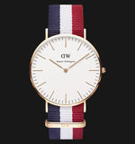 Daniel Wellington Classic Cambridge White Dial Two Tone NATO Strap Watch For Men - DW00100003 Buy Now By Daniel Wellington