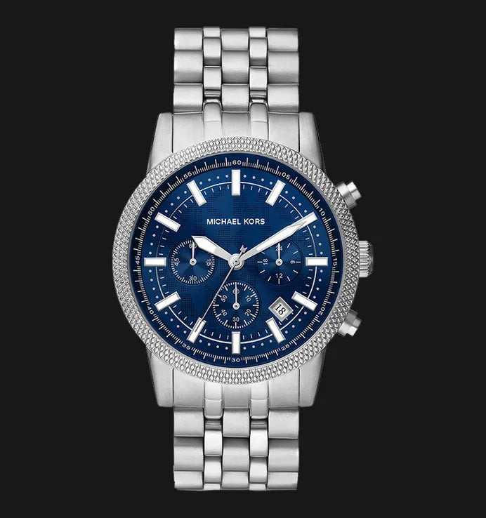 Michael Kors Hutton Chronograph Blue Dial Blue Steel Strap Watch For Men - MK8952 Buy Now By Michael Kors