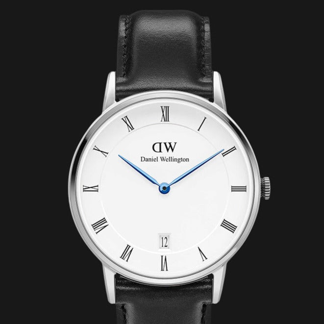 Daniel Wellington Dapper Sheffield White Dial Black Leather Strap Watch For Women - DW00100096 Buy Now By Daniel Wellington