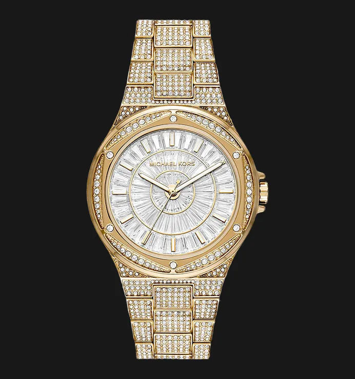 Michael Kors Lennox Three Hand Crystals White Dial Gold Steel Strap Watch For Women - MK6991 Buy Now By Michael Kors