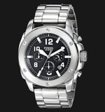 Fossil Modern Machine Black Dial Silver Steel Strap Watch for Men - FS4926 Buy Now By Fossil