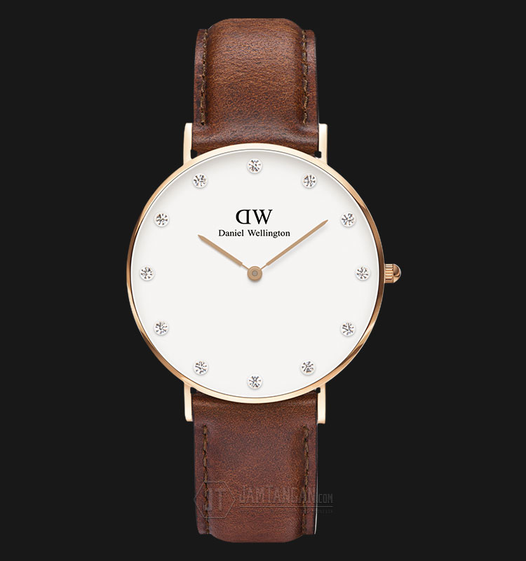 Daniel Wellington Classy St Mawes White Dial Brown Leather Strap Watch For Women - DW00100075 Buy Now By Daniel Wellington