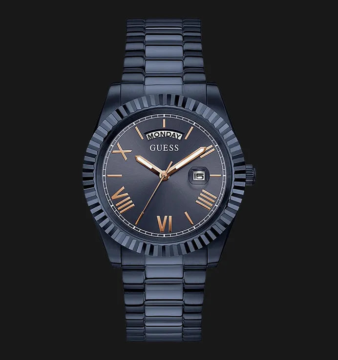 Guess Connoisseur Quartz Blue Dial Blue Steel Strap Watch For Men - GW0265G9 Buy Now By Guess