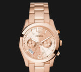 Fossil Boyfriend Multifunction Rose Gold Dial Rose Gold Steel Strap Watch for Women - ES3885 Buy Now By Fossil