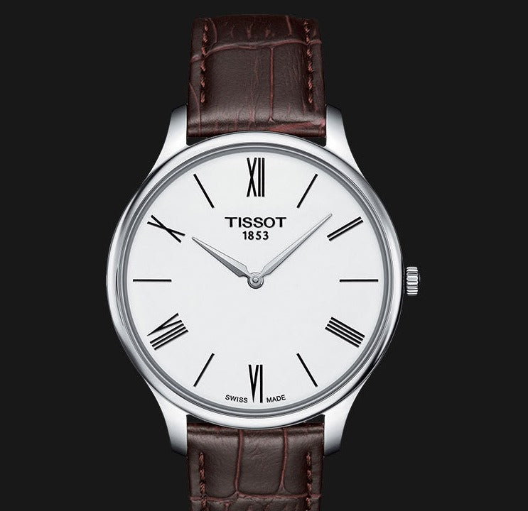 Tissot T Classic Tradition 5.5 Quartz White Dial Brown Leather Strap Watch For Men - T063.409.16.018.00 Buy Now By Tissot