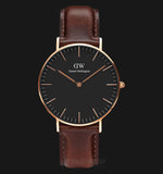 Daniel Wellington Classic Bristol Black Dial Brown Leather Strap Watch for Men - DW00100137 Buy Now By Daniel Wellington