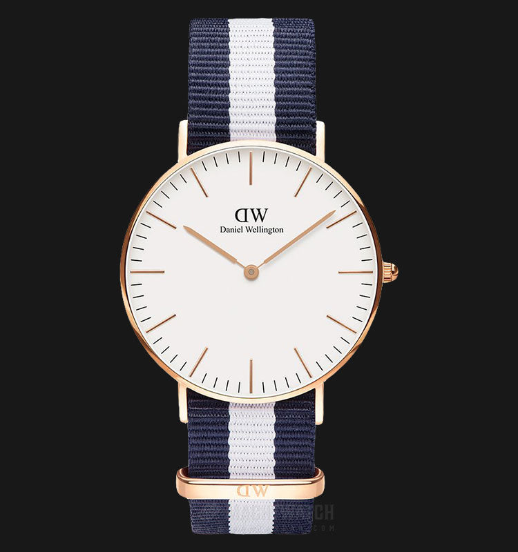Daniel Wellington Classic Glasgow White Dial Two Tone NATO Strap Watch For Women - DW00100031 Buy Now By Daniel Wellington