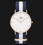 Daniel Wellington Classic Glasgow White Dial Two Tone NATO Strap Watch For Women - DW00100031 Buy Now By Daniel Wellington